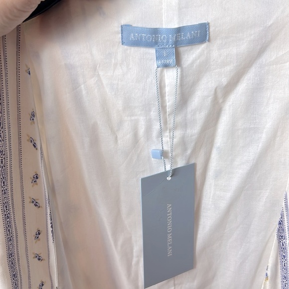 NWT Antonio Melani Cleo wallpaper floral linen blend wrap dress, 8 - Picture 10 of 11